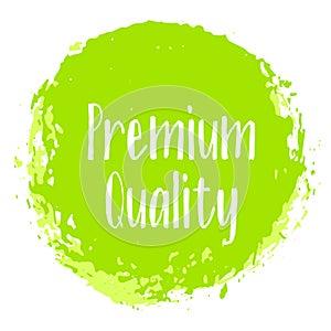 Premium quality products icon, goods package label