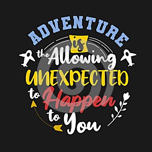 Premium quote about adventure and journey. Premium motivational quote. Typography quote. Vector quote with dark background