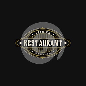 Premium restaurant vintage logo design