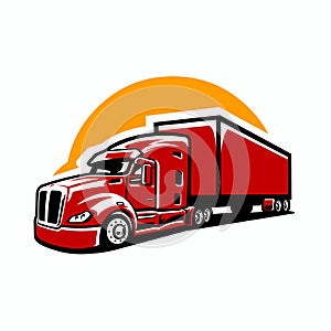 Premium Semi Truck 18 Wheeler Vector Illustration Isolated