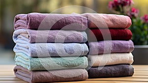 Premium spa towels with aromatherapy accessories for ultimate relaxation in sauna and spa setting.