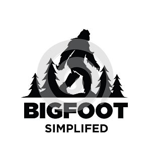 Premium vector logo icon illustration of Big foot yeti design