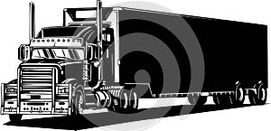 Premium vector trucking design isolated eLemen desain Logo Truking