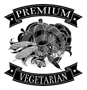 Premium vegetarian food label