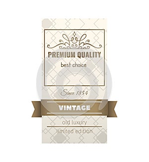 Premium Vintage Label Composition