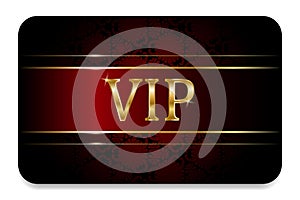 Premium VIP card red and black with gold