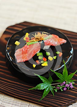 Premium wagyu sushi