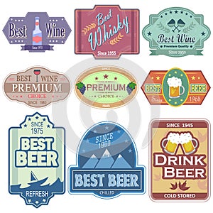 Premium Wine and Beer label tag sticker for Advertisement