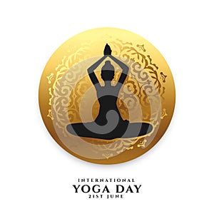 premium yoga day event background for physical and mental strength