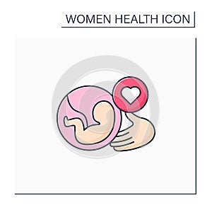 Prenatal care color icon