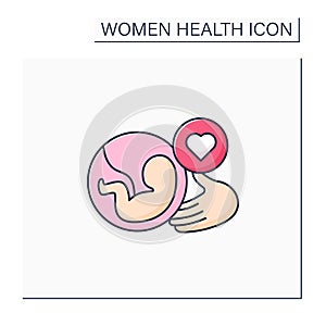 Prenatal care color icon photo