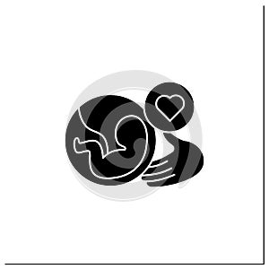 Prenatal care glyph icon