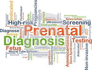 Prenatal diagnosis background concept