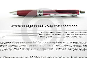 Prenup agreement photo