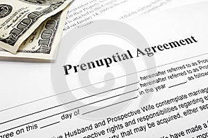 Prenup and cash