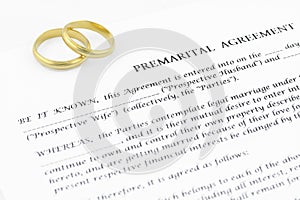 Prenuptial ( premarital ) agreement photo