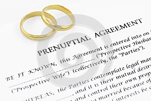 Prenuptial ( premarital ) agreement photo