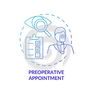 Preoperative appointment gradient concept icon photo
