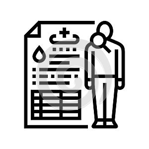 preoperative prep surgeon line icon vector illustration photo