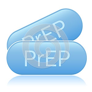 Prep pills vector icon, hiv treatment medication