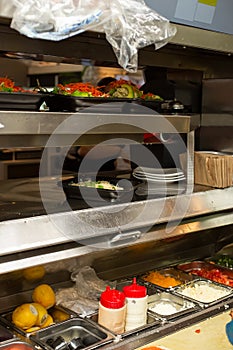 Prep station and pass through window