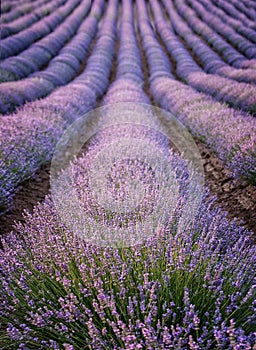 Lavender fields in Brihuega Spain photo