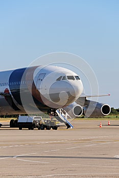 Preparation of the airplane for a start