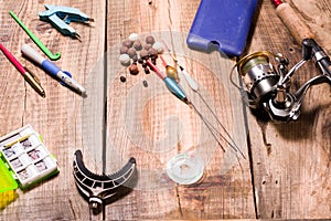 Preparation for carp fishing. Accessories and bait for carp fishing