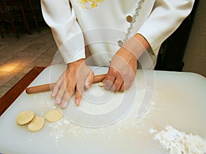 Preparation of Chinese dumplings