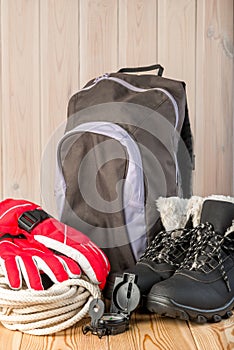 preparation of clothes and equipment for a dangerous