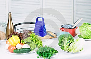 Preparation and culinary concept. Dieting and organic food. fresh and healthy. Culinary recipe. Healthy food cooking