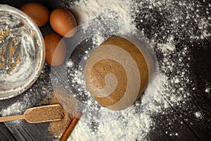 Preparation of dough for ginger cookies