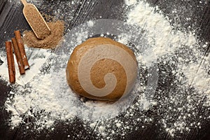 Preparation of dough for ginger cookies