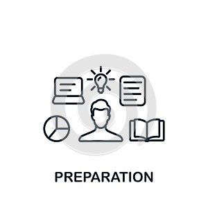 Preparation icon. Monochrome simple icon for templates, web design and infographics