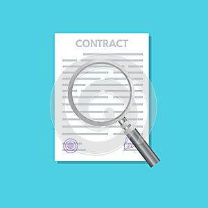 Preparation, inspection business contract concept.
