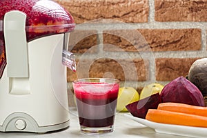 Juice from red beets