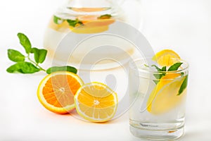 Preparation of the lemon and orange juice