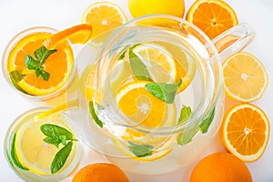 Preparation of the lemon and orange juice