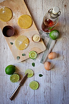 Preparation of lime tarts