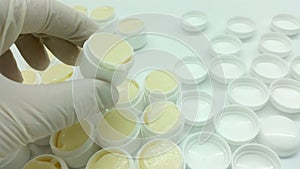 Preparation of lip ointments in pharmacy