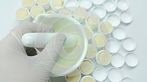 Preparation of lip ointments in pharmacy