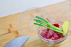 Preparation for Oriental Beef Cooking