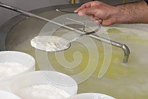 Preparation of ricotta in a dairy