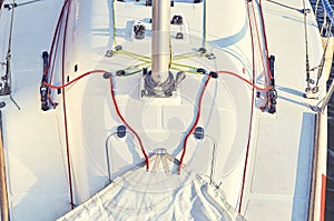 Preparation of staysail for use