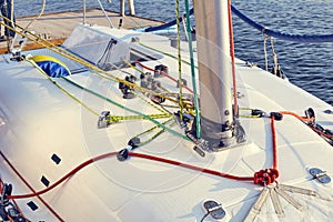 Preparation of staysail for use