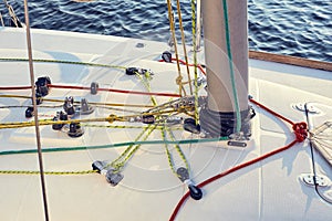 Preparation of staysail for use