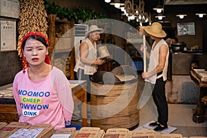 Preparation of a street food snacks in Xian