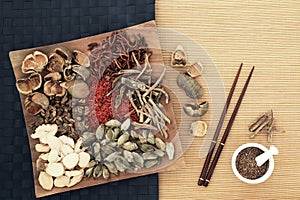 Preparation of Traditional Chinese Herbal Plant Medicine