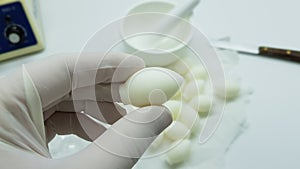 Preparation of vaginal ovules