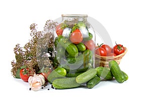 Preparation vegetables for salting